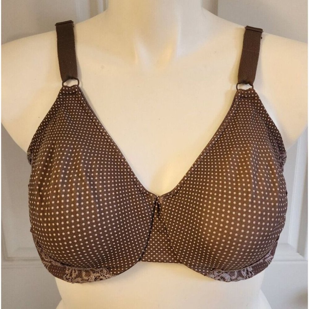 Olga Women's Gentle Lift Unlined Unpadded Underwire Bra Lace Accent 5001 Sz 42D